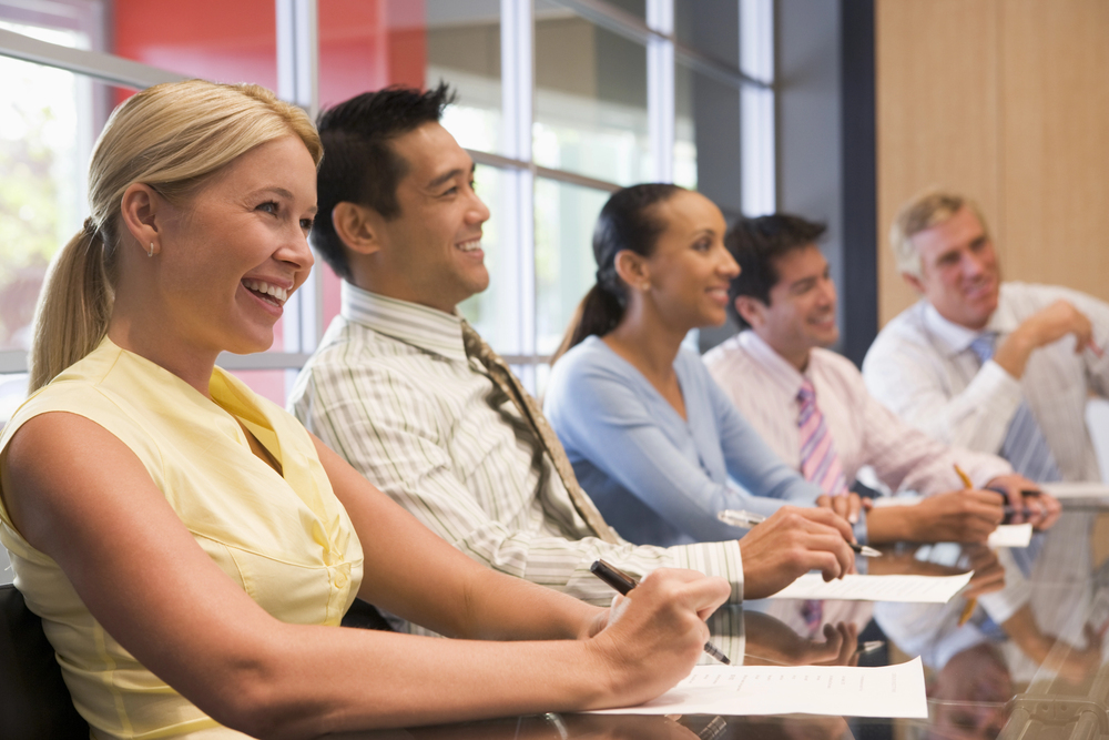 Growing company boardroom scene